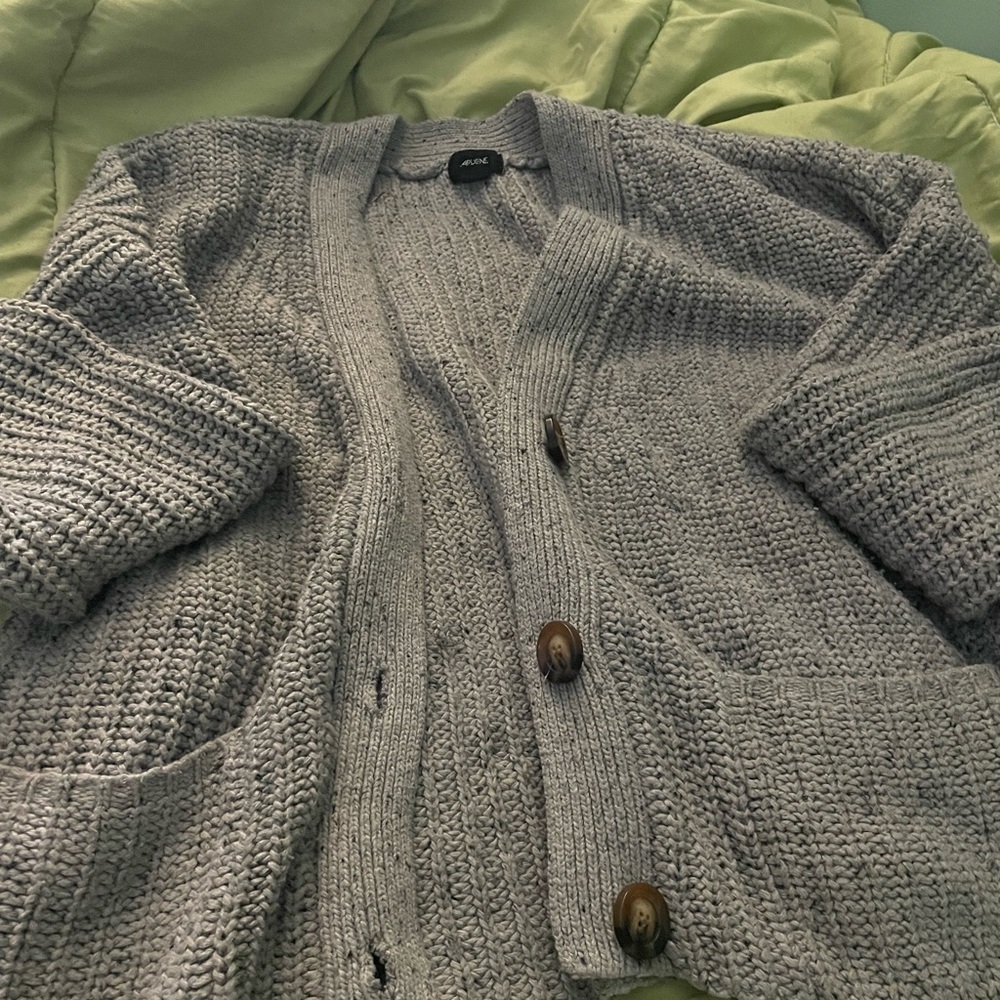 Ardene Gray Knit Cardigan